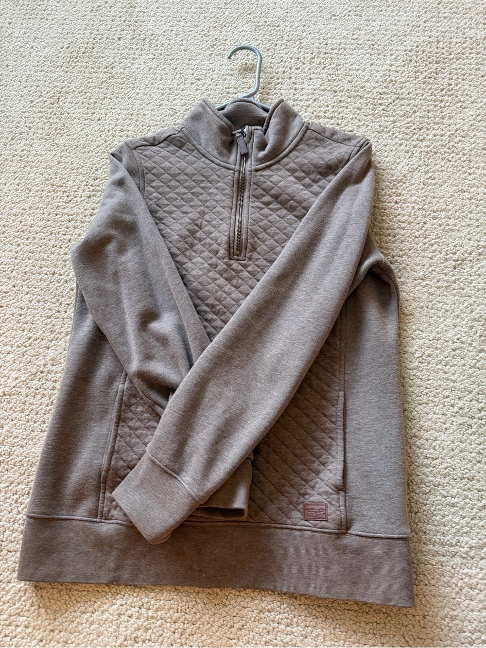 Womens LLbean 1/4 zip quilted sweatshirt size Small Tall